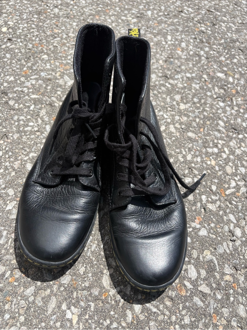 Dr. Martens Black Leather Leyton Lace-Up Ankle Boots